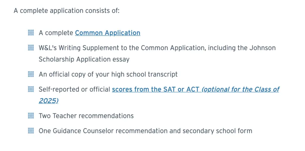 How to Apply for the Johnson Scholarship (W&L University)